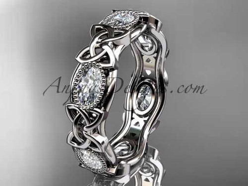 platinum celtic trinity knot wedding band, engagement ring CT7152B