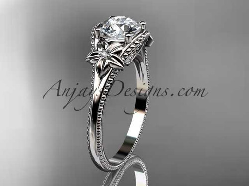 platinum diamond unique engagement ring ADLR375