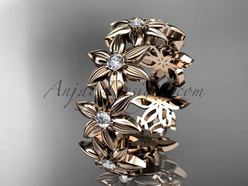 Floral Inspired Wedding Bands - The Trio Poppy Ring – Vinny & Charles