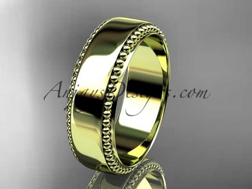 14kt yellow gold classic wedding band, engagement ring ADLR380G
