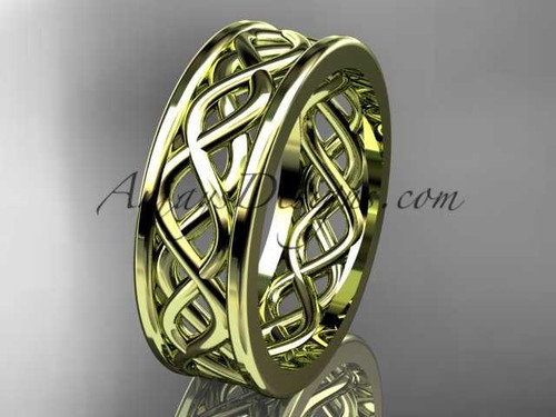 Wedding Band, 14kt Yellow Gold Beautiful Engagement Ring ADLR257G