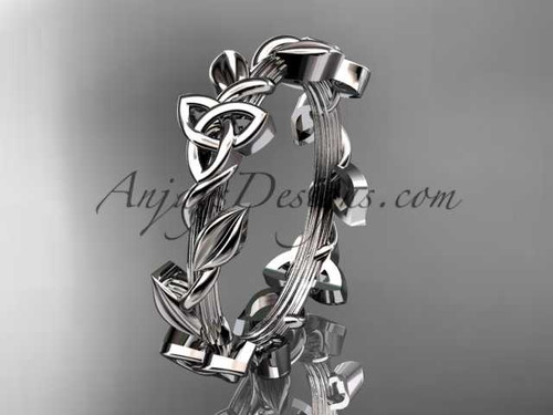 platinum celtic trinity knot wedding band, engagement ring CT7509G