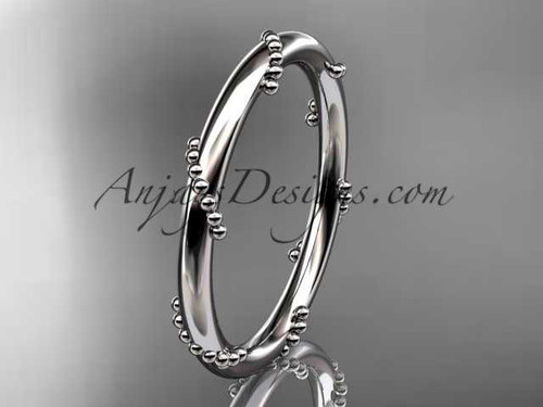14k white gold engagement ring, wedding band ADLR502G