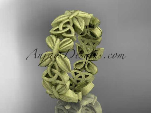 14kt yellow gold celtic trinity knot matte finish wedding band, engagement ring CT7347G 14kt yellow gold celtic trinity knot matte finish wedding band, engagement ring CT7347G