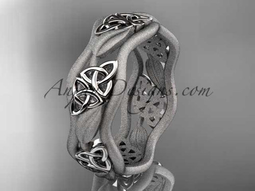 platinum celtic trinity knot wedding band, engagement ring CT7506GM