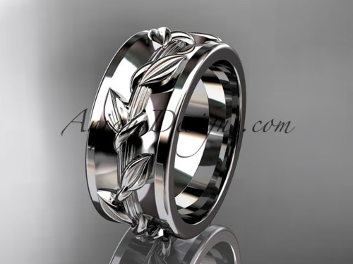 Ring Designs for Female in White Gold Wedding Band ADLR417G