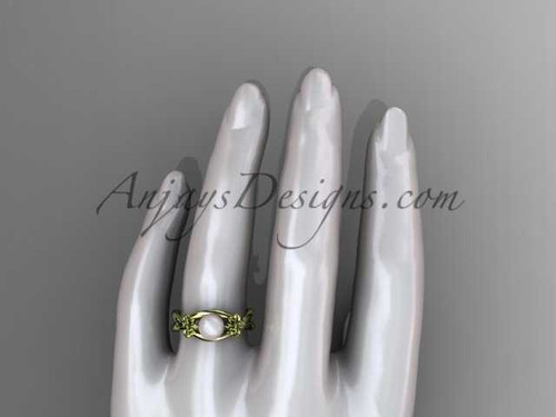14kt yellow gold Fleur de Lis pearl engagement ring VP10024 14kt yellow gold Fleur de Lis pearl engagement ring VP10024