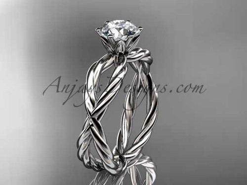 Platinum rope engagement ring RP870