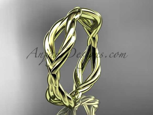 14k yellow gold rope wedding band RP898G