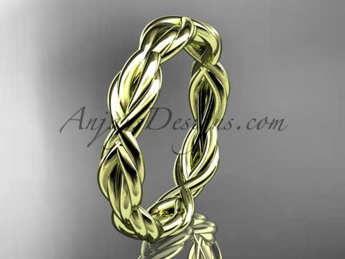 14k yellow gold rope wedding band RP899G