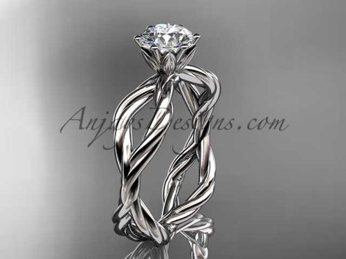 Platinum twisted rope engagement ring RP8100