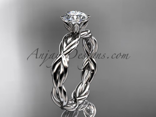 Twisted Rope style 1 carat Oval shaped Moissanite and diamonds 6 prong –  Radhes.com