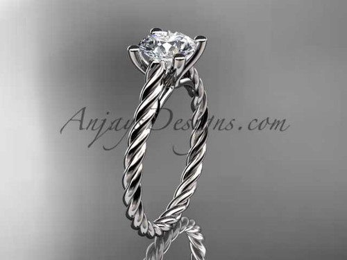 Platinum twisted rope wedding ring RP8116