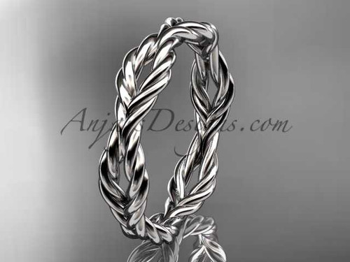 Platinum twisted rope wedding band RP8117G
