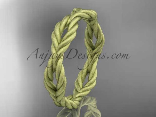 14k yellow gold twisted rope matte finish wedding band RP8117G