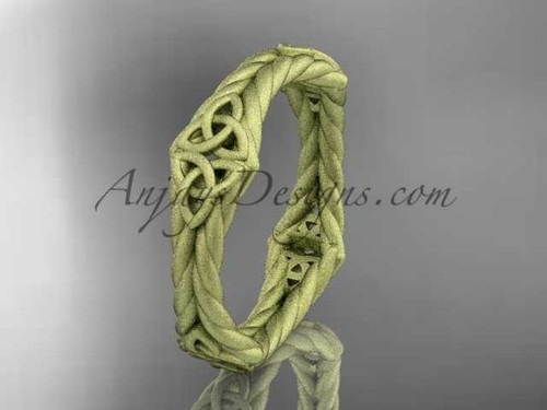 14k yellow gold matte finish rope celtic wedding band RPCT9356G