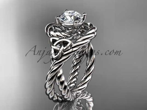 Platinum celtic trinity twisted rope wedding ring RPCT9320