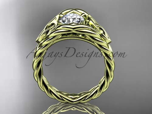 14kt yellow gold celtic trinity rope wedding ring RPCT964