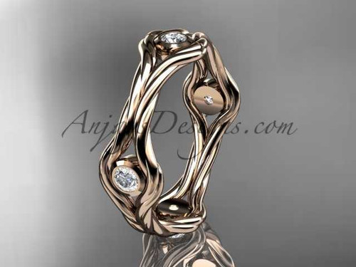 14k rose gold rope diamond wedding band RP8358B 14k rose gold rope diamond wedding band RP8358B