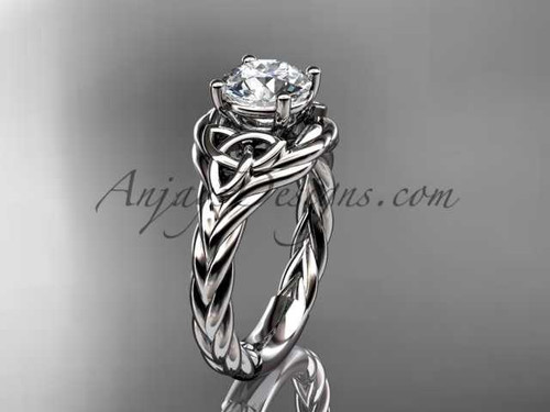 Platinum celtic trinity twisted rope wedding ring RPCT9125