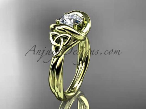 14kt yellow gold trinity celtic twisted rope wedding ring RPCT9146