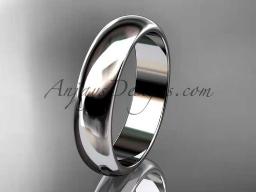 Platinum traditional 5mm wide wedding band WB50105G