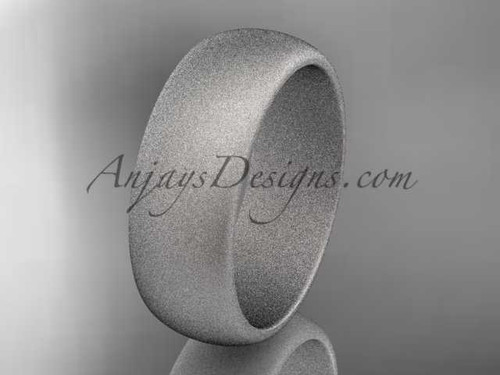 Platinum matte finish traditional 7mm wide wedding band WB50107G Platinum matte finish traditional 7mm wide wedding band WB50107G