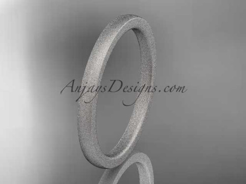 Platinum matte finish comfort fit wedding band 2mm WB50202G
