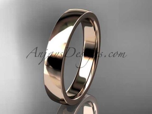 14k rose gold comfort fit wedding band 4mm WB50204G