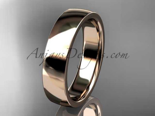 14k rose gold comfort fit wedding band 5mm WB50205G