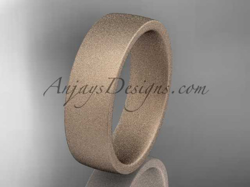 14k rose matte finish gold comfort fit wedding band 6mm WB50206G 14k rose matte finish gold comfort fit wedding band 6mm WB50206G