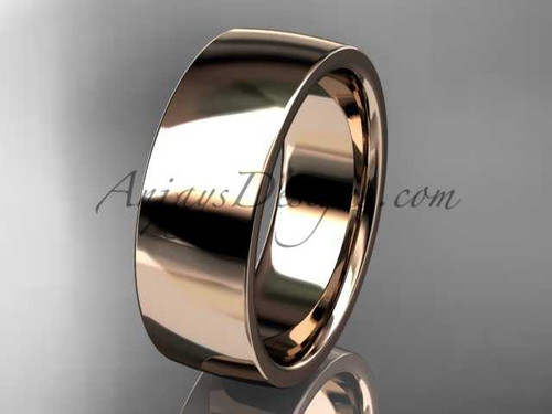 14k rose gold comfort fit wedding band 7mm WB50207G