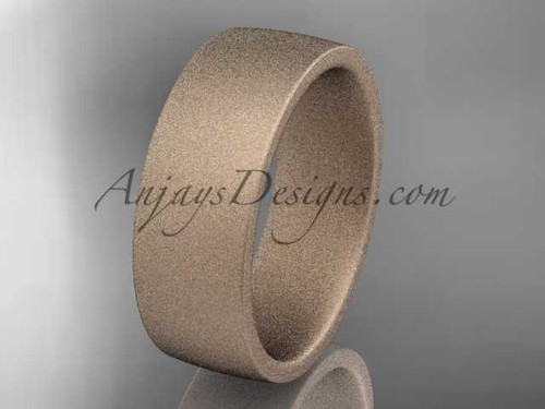 14k rose matte finish gold comfort fit wedding band 7mm WB50207G