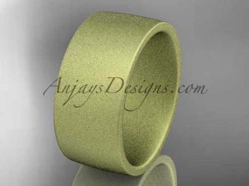14k yellow matte finish gold comfort fit wedding band 9mm WB50209G