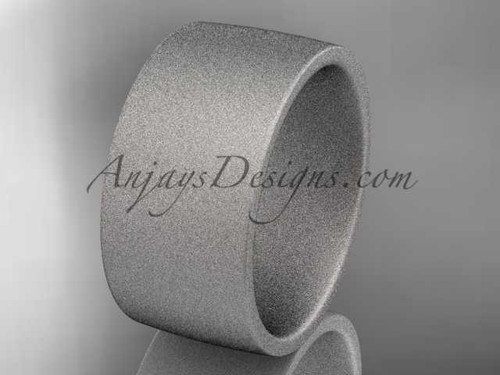 Platinum matte finish gold comfort fit wedding band 10mm WB50210G