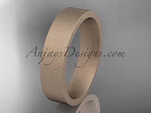 14k rose matte finish gold comfort fit wedding band 5mm WB50305G