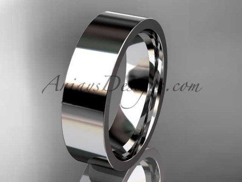 Platinum plain 6mm wide wedding band WB50306G