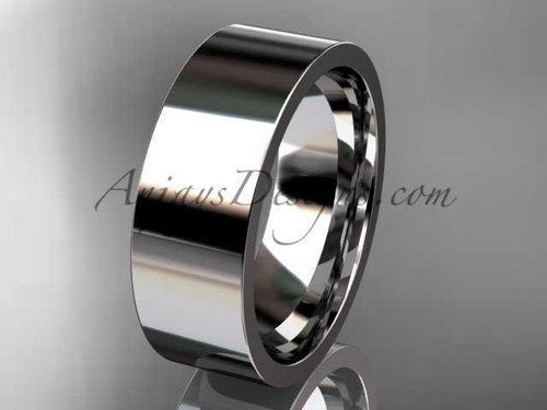 Platinum plain 7mm wide wedding band WB50307G