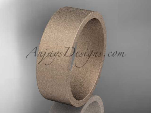14k rose matte finish gold comfort fit wedding band 7mm WB50307G