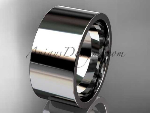 Platinum plain 10mm wide wedding band WB50310G