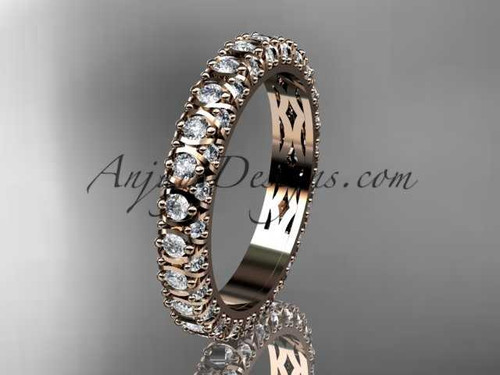 14kt rose gold diamond wedding ring, engagement ring, wedding band, eternity ring ADLR123B