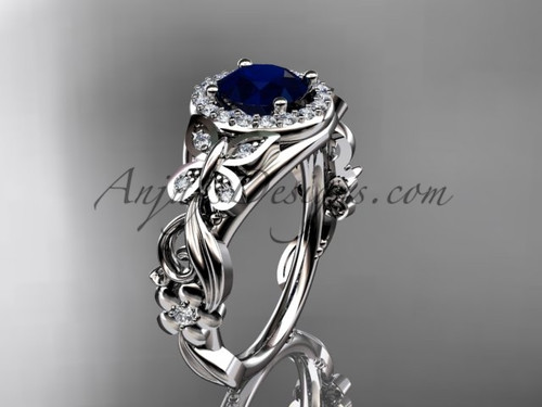 Blue Sapphire 1.0 Carat Multi-Stone Engagement Ring | Blumena