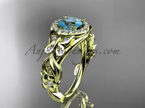 March Yellow Gold Aquamarine Birthstone Ring – Meira T Boutique