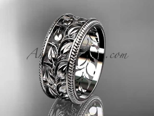 Luxury Wedding Band, Bridal Ring , Platinum Engagement ring Band ADLR548G