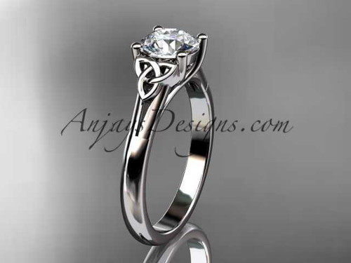 platinum celtic trinity knot wedding ring, engagement ring CT7154