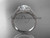 Platinum diamond unique engagement ring, wedding ring with a "Forever One" Moissanite center stone ADER104