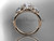 14kt rose gold diamond engagement ring, wedding ring ADLR321