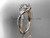 14kt rose gold diamond engagement ring, wedding ring ADLR321