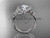 platinum diamond celtic trinity knot wedding ring, engagement ring with a "Forever One" Moissanite center stone CT7155