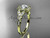 14kt yellow gold diamond leaf and vine wedding ring, engagement ring with a "Forever One" Moissanite center stone ADLR179